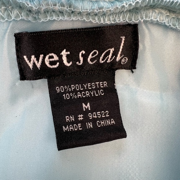 Vintage Y2K Wet Seal Faux Fur Vest Women M Winter Hoodie Plush Zip Pom Poms Cozy - Picture 11 of 14